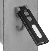 Image of ProductInUse. Style E (Shown Magnetically Mounted). Front orientation. Portable Work Lights. Wet-Location&nbsp;Cordless Portable Work Lights, Style E.