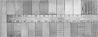 Image of Product. Front orientation. Surface Finish Gauges. Surface Finish Gauges, 22 Swatches.