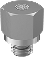 Image of Product. 303 Stainless Steel. Front orientation. Breather Vents. Corrosion Resistant Breather Vents, Threaded UNF Male, 303 Stainless Steel Body.