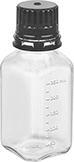 Image of Product. Front orientation. Bottles. Sterile Tamper-Evident Plastic Bottles.