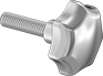 Image of Product. Style 19. Front orientation. Seven-Arm Grip. Threaded-Stud Knobs, Style 19.