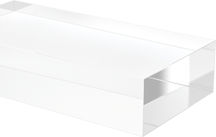 Image of Product. Front orientation. Clear Scratch- and UV-Resistant Cast Acrylic Sheet, 6" x 12" x 2-1/2".