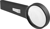 Image of Product. Front orientation. Magnifiers. Illuminated Magnifying Glasses, Round Lens.