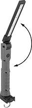 Image of Product. Front orientation. Contains Annotated. Portable Work Lights. Wet-Location Pivoting-Head Cordless Portable Work Lights, Style B.