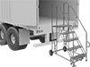 Trailer-Unloading Rolling Platform Ladders