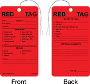 Image of Product. Front orientation. Contains Annotated, MultipleImages. Tags. 5S Red Discard Tags.