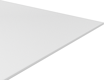 Image of Product. Front orientation. White Delrin® Acetal Resin Sheet, 0.10" Thick, 12" x 12".