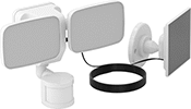 Image of Product. Front orientation. Security Lights. Solar-Powered Adjustable-Head Security Lights, 2 Heads.
