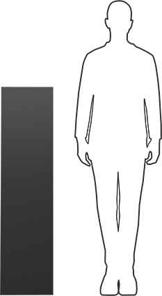 Image of Product. Side1 orientation. Contains SizingReference. Black Delrin® Acetal Resin Sheet, 0.10" Thick, 12" Wide x 48" Length.