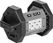 Image of Product. Front orientation. Portable Work Lights. Cordless Freestanding Portable Floodlights for Milwaukee Rechargeable Batteries, Style A.