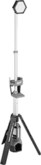 Image of Product. Front orientation. Portable Work Lights. Cordless Adjustable-Height Portable Floodlights for Milwaukee Rechargeable Batteries, Style A.