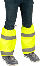 Image of ProductInUse. Front orientation. Waders. High-Visibility Shin Gaiters.