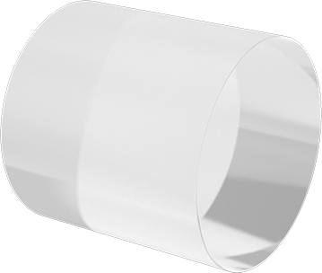 Image of Product. Front orientation. Clear Scratch- and UV-Resistant Cast Acrylic Rod, 2" Long, 2" Diameter.