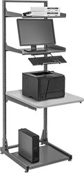 Image of ProductInUse. Front orientation. Computer Stands. Adjustable-Height Computer Stands, Style D.