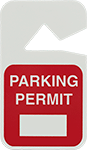 Image of Product. Front orientation. Tags. Parking Permit Tags.