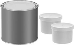 Image of Product. Can with Catalyst. Front orientation. Ink. Solvent- and Abrasion-Resistant Stamp Ink, Can.