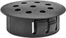 Image of Product. Front orientation. Protective Plugs. Vented Locking Panel Plugs.