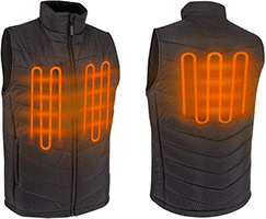 Image of ProductInUse. Front orientation. Contains MultipleImages. Vests. Heated Vests.