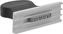 Image of ProductInUse. Rectangular Holder with Handle. Front orientation. Stamps. Rubber Stamp, Press-Fit Character, Changeable, Message.