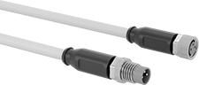 Image of Product. M8 Plug × Socket. Front orientation. Metric Circular Cords. M8 Cords, M8 Plug × Socket.