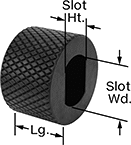 Image of Product. Front orientation. Contains Annotated. Slotted Bushings. Strong-Hold Slotted Bushings for Plastic.