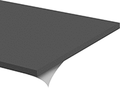 Image of Product. Front orientation. Foam. Chemical-Resistant Viton® Fluoroelastomer Foam Sheets, Ultra-Smooth Texture with Adhesive Backing.