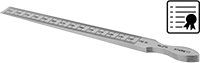 Image of Product. Front orientation. Contains Annotated, MultipleImages. Feeler Gauges. Starrett Tapered-Thickness Feeler Gauges with Calibration Certificate.