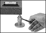 Image of ProductInUse. Front orientation. Contains Border, MultipleImages. Micrometer Heads. Leveling Micrometer Heads.