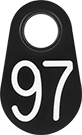 Image of Product. Front orientation. Tags. Made-to-Order Easy-Hang Identically Numbered Plastic Tags.