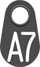 Image of Product. Front orientation. Tags. Made-to-Order Easy-Hang Identically Numbered and Lettered Plastic Tags.