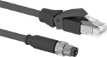 Image of Product. Front orientation. Ethernet Cords. Ethernet Cords with M8 and RJ45 Connectors, Straight End, Plug.