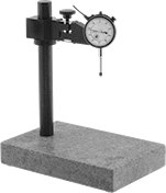 Image of Product. Side1 orientation. Variance Indicators. Dial Plunger Variance Indicators with Precision Weighted-Base Holder, Jointed Arm.