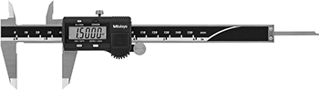 Image of Product. Front orientation. Mitutoyo Digital Caliper, 9-1/4" Overall Length, Model Number 500-196-32, Stainless Steel Jaw.