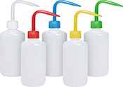 Image of Product. Front orientation. Squeeze Bottles. Squeeze Bottle with Angled Nozzle Assortments, Style A.