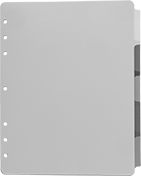 Image of Product. Front orientation. Document Binder Dividers. Dividers for 3-Ring Binders.