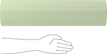 Image of Product. Side1 orientation. Contains SizingReference. Flame-Retardant Garolite G-10/FR4 Rod, Green, 6" Diameter.