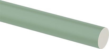 Image of Product. Front orientation. Flame-Retardant Garolite G-10/FR4 Rod, Green, 7/8" Diameter.