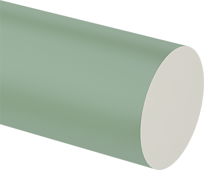 Image of Product. Front orientation. Flame-Retardant Garolite G-10/FR4 Rod, Green, 6" Diameter.