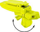 Image of Product. 180° Head Tilt. Bottom orientation. Contains Annotated. Flashlights. Hazardous Location Clip-On Miniature Flashlights.