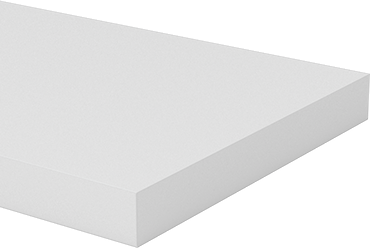 Image of Product. Front orientation. Moisture-Resistant HDPE Bar, 2" Wide x 1/4" Thick x 4 Feet Long.