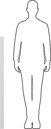 Image of Product. Side1 orientation. Contains SizingReference. Moisture-Resistant HDPE Bar, 2" Wide x 1/4" Thick x 4 Feet Long.
