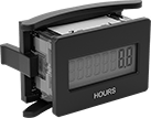 Image of Product. Front orientation. Hour Meters. Panel-Mount Electrically Actuated Hour Meters, Clip Mount, Style R.
