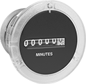 Image of Product. Front orientation. Hour Meters. Electrically Actuated Minute Meters, Screw On, Style A.