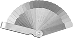Image of Product. Front orientation. Feeler Gauges. Feeler Gauge Sets, Flat Leaves with Tapered Ends.