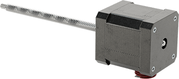 Image of Product. Back orientation. Stepper Motor with Linear Actuation, NEMA 17, 0.002500" Travel Distance, 4" Travel Length.