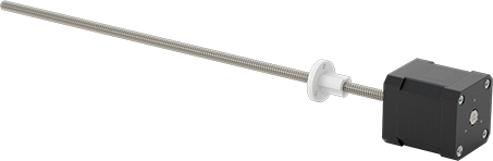 Image of Product. Back orientation. Stepper Motor with Linear Actuation, NEMA 17, 0.000625" Travel Distance, 11.2" Travel Length .