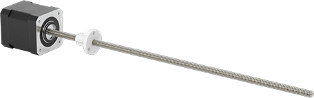 Image of Product. Front orientation. Stepper Motor with Linear Actuation, NEMA 17, 0.000625" Travel Distance, 11.2" Travel Length .