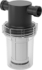 Image of Product. Front orientation. Strainers. Chemical-Resistant T-Strainers, For Use With Solvents and Salt Solutions, Polypropylene Screen.
