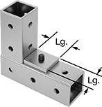 Image of ProductInUse. Front orientation. Contains Annotated. Bolt-Together Framing and Fittings. Aluminum Bolt-Together Framing and Fittings , Anti-Rotation Plates.