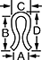 Image of Attribute. Front orientation. Contains Annotated. Plastic Edge Trim, Style 6.